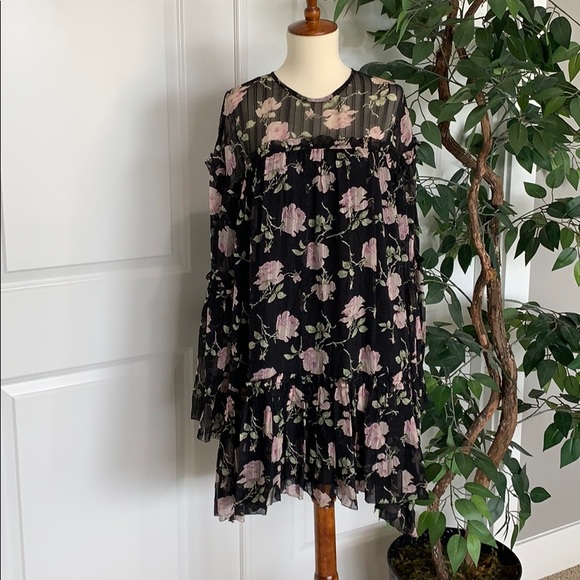 Ulla Johnson Dahlia Silk Floral Dress - Picture 7 of 7